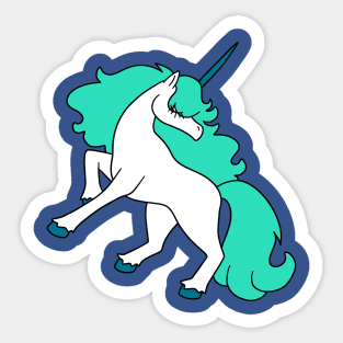Blue-Green Haired Unicorn Sticker